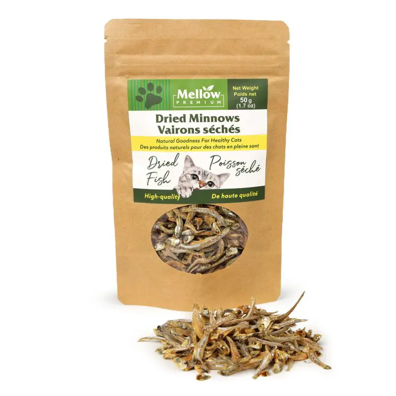 Mellow Premium Dried Minnows for Cats