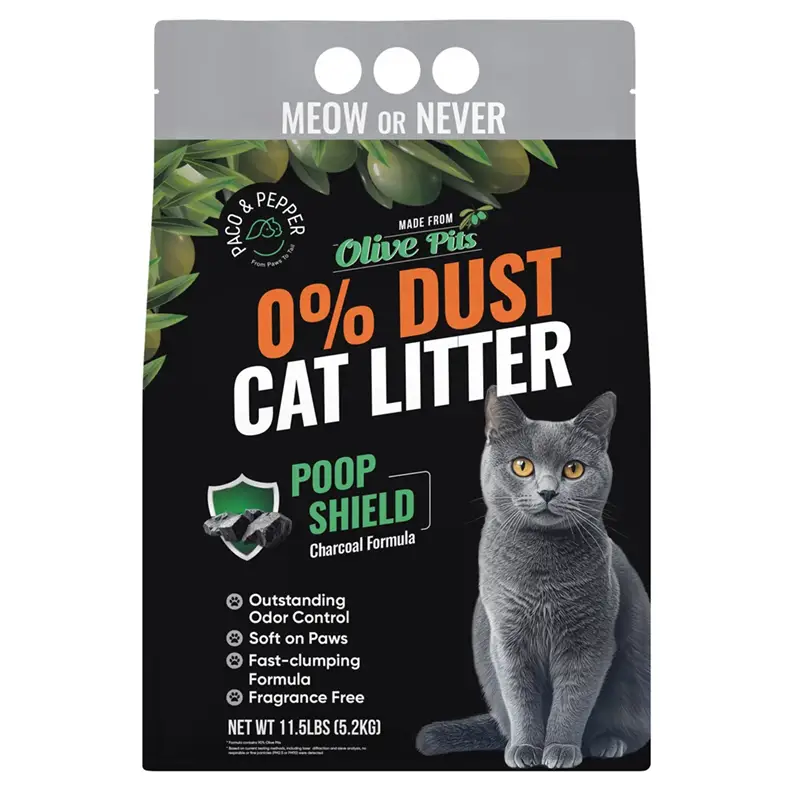 Paco and Pepper Charcoal Formula Olive Pit Cat Litter